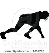 Vector Illustration of Silhouette American Football Player by AtStockIllustration