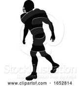 Vector Illustration of Silhouette American Football Player by AtStockIllustration