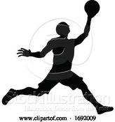 Vector Illustration of Silhouette Basketball Player by AtStockIllustration