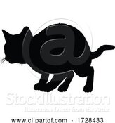 Vector Illustration of Silhouette Cat Pet Animal by AtStockIllustration