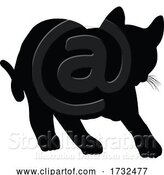 Vector Illustration of Silhouette Cat Pet Animal by AtStockIllustration