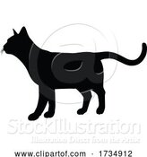 Vector Illustration of Silhouette Cat Pet Animal by AtStockIllustration