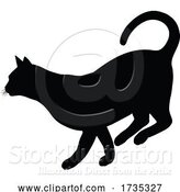 Vector Illustration of Silhouette Cat Pet Animal by AtStockIllustration