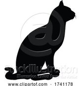 Vector Illustration of Silhouette Cat Pet Animal by AtStockIllustration