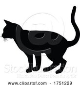 Vector Illustration of Silhouette Cat Pet Animal by AtStockIllustration