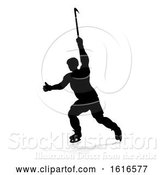 Vector Illustration of Silhouette Ice Hockey Player by AtStockIllustration