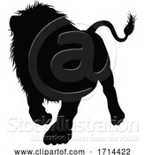 Vector Illustration of Silhouette Lion by AtStockIllustration