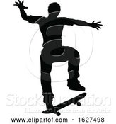 Vector Illustration of Silhouette Skater Skateboarder by AtStockIllustration