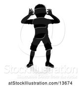 Vector Illustration of Silhouetted Boy Teasing with a Reflection or Shadow, on a White Background by AtStockIllustration