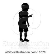 Vector Illustration of Silhouetted Boy with a Reflection or Shadow, on a White Background by AtStockIllustration