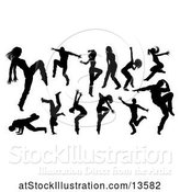 Vector Illustration of Silhouetted Dancers by AtStockIllustration