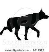 Vector Illustration of Silhouetted Dog by AtStockIllustration