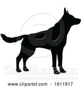 Vector Illustration of Silhouetted Dog by AtStockIllustration