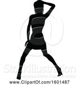 Vector Illustration of Silhouetted Female Dancer in Heels by AtStockIllustration