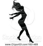 Vector Illustration of Silhouetted Female Dancer in Heels by AtStockIllustration