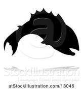 Vector Illustration of Silhouetted Fish, with a Reflection or Shadow, on a White Background by AtStockIllustration