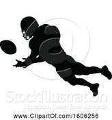 Vector Illustration of Silhouetted Football Player by AtStockIllustration