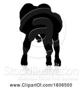 Vector Illustration of Silhouetted Football Player, with a Reflection or Shadow, on a White Background by AtStockIllustration