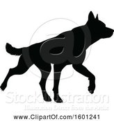 Vector Illustration of Silhouetted German Shepherd Dog by AtStockIllustration