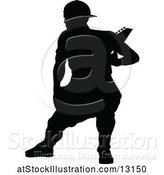 Vector Illustration of Silhouetted Male Guitarist by AtStockIllustration