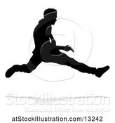 Vector Illustration of Silhouetted Male Guitarist, with a Reflection or Shadow, on a White Background by AtStockIllustration