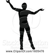 Vector Illustration of Silhouetted Male Singer by AtStockIllustration