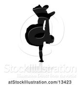 Vector Illustration of Silhouetted Male Skateboarder with a Reflection or Shadow, on a White Background by AtStockIllustration