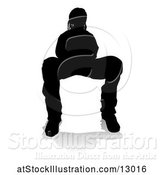 Vector Illustration of Silhouetted Teenager, with a Reflection or Shadow, on a White Background by AtStockIllustration