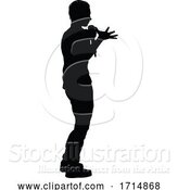 Vector Illustration of Singer Pop Country or Rock Star Silhouette by AtStockIllustration