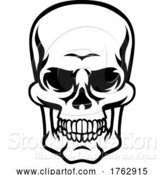 Vector Illustration of Skull Grim Reaper Skeleton Head by AtStockIllustration