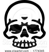 Vector Illustration of Skull Grim Reaper Skeleton Head by AtStockIllustration