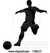 Vector Illustration of Soccer Football Player Silhouette by AtStockIllustration