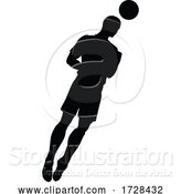 Vector Illustration of Soccer Football Player Silhouette by AtStockIllustration