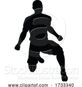 Vector Illustration of Soccer Football Player Silhouette by AtStockIllustration