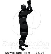 Vector Illustration of Soccer Football Player Silhouette by AtStockIllustration