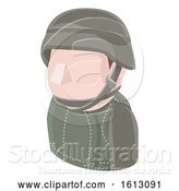 Vector Illustration of Soldier Avatar People Icon by AtStockIllustration