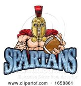 Vector Illustration of Spartan Trojan American Football Sports Mascot by AtStockIllustration