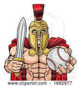 Vector Illustration of Spartan Trojan Baseball Sports Mascot by AtStockIllustration