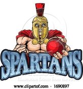 Vector Illustration of Spartan Trojan Cricket Sports Mascot by AtStockIllustration