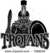 Vector Illustration of Spartan Trojan Female Warrior Gladiator Lady by AtStockIllustration