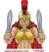 Vector Illustration of Spartan Trojan Female Warrior Gladiator Lady by AtStockIllustration