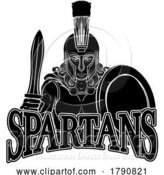 Vector Illustration of Spartan Trojan Female Warrior Gladiator Lady by AtStockIllustration