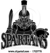 Vector Illustration of Spartan Trojan Gladiator Football Warrior Lady by AtStockIllustration