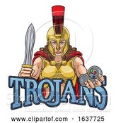 Vector Illustration of Spartan Trojan Gladiator Gamer Warrior Lady by AtStockIllustration