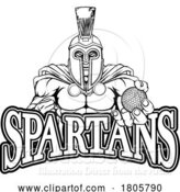 Vector Illustration of Spartan Trojan Golf Sports Mascot by AtStockIllustration