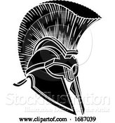 Vector Illustration of Spartan Trojan Roman Gladiator Helmet by AtStockIllustration