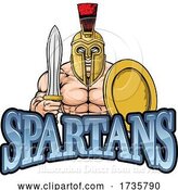 Vector Illustration of Spartan Trojan Sports Mascot by AtStockIllustration