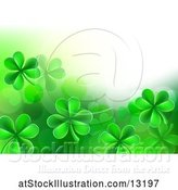 Vector Illustration of St Patricks Day Background with Green Shamrocks and Text Space by AtStockIllustration