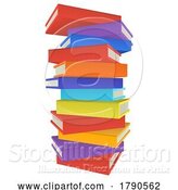 Vector Illustration of Stack Pile of Books Illustration by AtStockIllustration