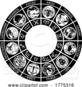 Vector Illustration of Star Signs Horoscope Zodiac Astrology Symbols by AtStockIllustration